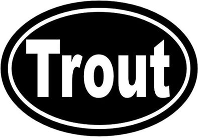 WickedGoodz Black Trout Vinyl Window Decal - Fishing Bumper Sticker - Perfect Angler Fisherman Gift-WickedGoodz
