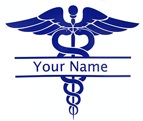 Custom Caduceus Name Nurse Decal-WickedGoodz