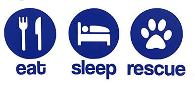 Custom Rescue Pet Vinyl Decal - Heart Paw Print Bumper Sticker, for Tumblers, Laptops, Car Windows - Personalized Rescue Dog Owner Gift-WickedGoodz