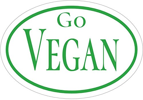 WickedGoodz Green Go Vegan Vinyl Decal - Food Bumper Sticker - Perfect Vegetarian or Vegan Gift-WickedGoodz