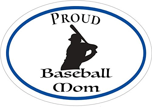 WickedGoodz Oval Proud Baseball Mom Vinyl Decal-WickedGoodz