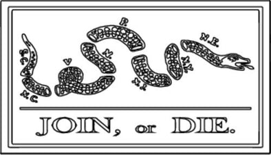 WickedGoodz White Vinyl Join or Die White Decal - Patriotic Bumper Sticker - Conservative Gift-WickedGoodz