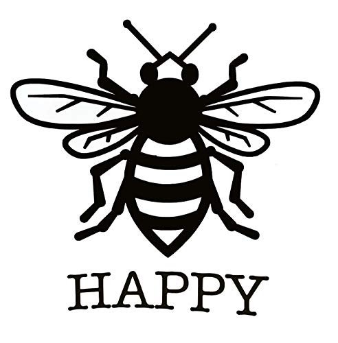 Custom Bee Happy Vinyl Decal-WickedGoodz