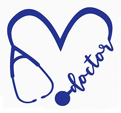 Custom Heart Doctor Stethoscope Vinyl Decal-WickedGoodz
