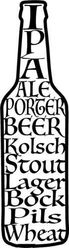 WickedGoodz Beer Bottle with Beer Styles Refrigerator Bumper Magnet - Perfect Beer Lover Gift-WickedGoodz