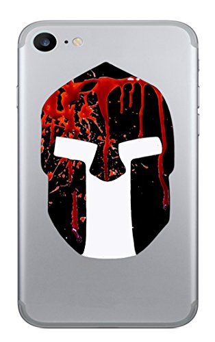 WickedGoodz 2pcs Spartan Helmet Phone Case Vinyl Decal - Patriotic Bumper Sticker - Patriotic Tumbler Decal - Perfect Set-WickedGoodz