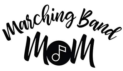 Marching Band Mom Vinyl Decal, School Band Bumper Sticker-WickedGoodz