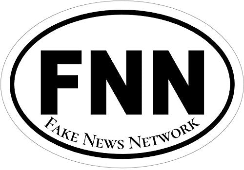 WickedGoodz Vinyl Oval Fake News Decal - Conservative Bumper Sticker - Perfect Political Gift-WickedGoodz