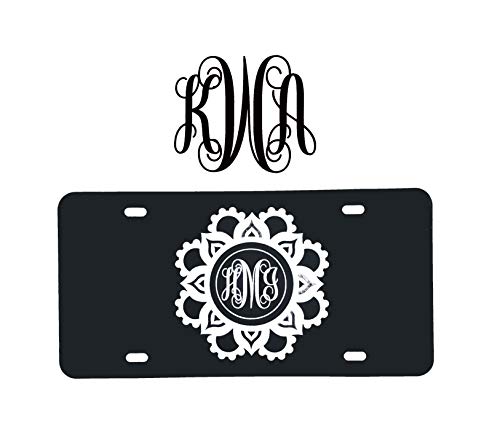 Custom Gift Pack Monogram Initial Decal and License Plate-WickedGoodz