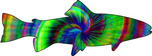 WickedGoodz (2pcs) Tie Dye Trout Refrigerator Magnet Set - Perfect Fishing Gift Set-WickedGoodz