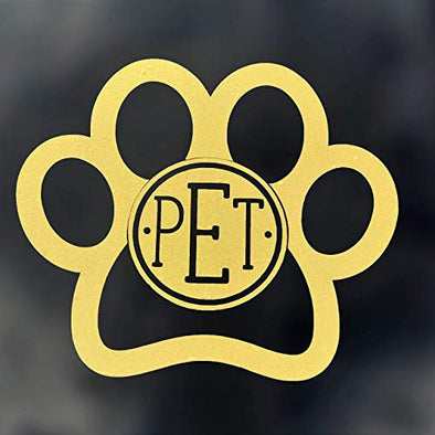 Monogram Pet Paw Vinyl Decal Initial Sticker-WickedGoodz