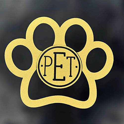 Monogram Pet Paw Vinyl Decal Initial Sticker-WickedGoodz