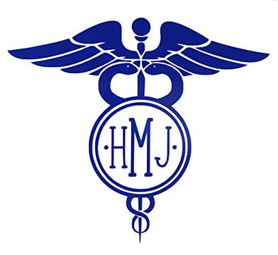 Custom Caduceus Nurse Monogram Decal-WickedGoodz