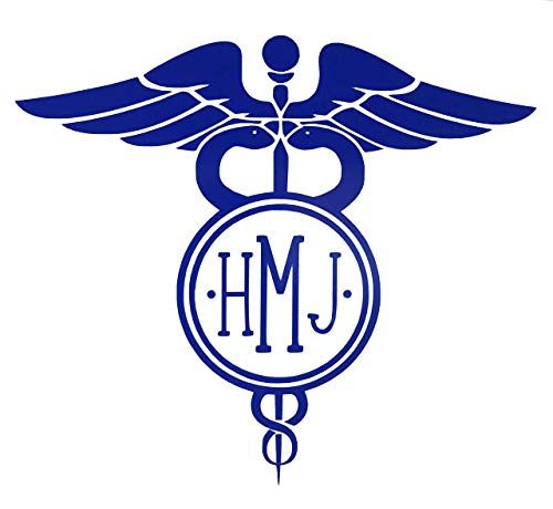 Custom Caduceus Nurse Monogram Decal-WickedGoodz