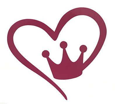 Custom Heart Shaped Crown Vinyl Decal-WickedGoodz