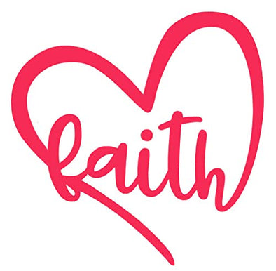 Custom Faith Heart Vinyl Decal-WickedGoodz