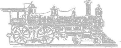 WickedGoodz Die Cut Vinyl Old Fashion Railroad Train Decal - Locomotive Bumper Sticker-WickedGoodz