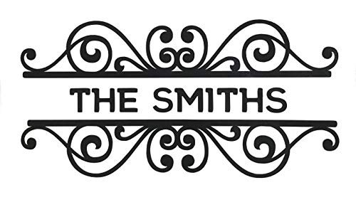 Custom Name Split Scroll Family Vinyl Decal - Personalized Bumper Sticker, for Tumblers, Laptops, Car Windows-WickedGoodz