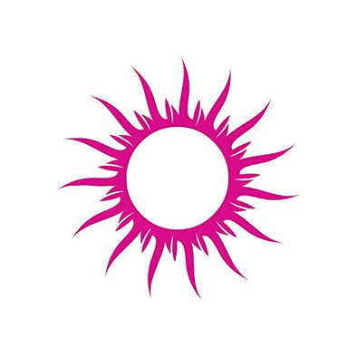 WickedGoodz Pink Tribal Sun Vinyl Window Laptop Decal - Beach Bumper Sticker-WickedGoodz