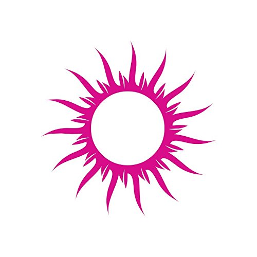 WickedGoodz Pink Tribal Sun Vinyl Window Laptop Decal - Beach Bumper Sticker-WickedGoodz