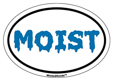 WickedGoodz Oval Blue Moist Vinyl Decal Funny Sticker-WickedGoodz