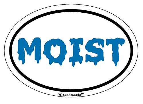 WickedGoodz Oval Blue Moist Vinyl Decal Funny Sticker-WickedGoodz