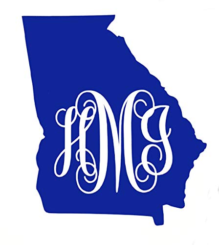 Custom Georgia Vine Monogram Vinyl Decal-WickedGoodz