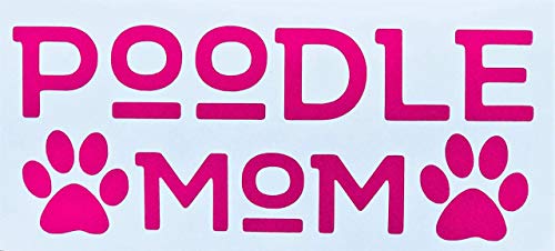 Custom Poodle Mom Vinyl Decal Dog Bumper Sticker-WickedGoodz