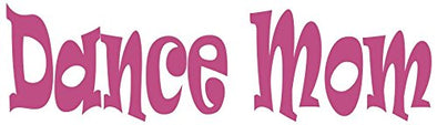 WickedGoodz Pink Glitter Dance Mom Vinyl Decal Transfer - Dance Bumper Sticker - Perfect Mother Gift-WickedGoodz