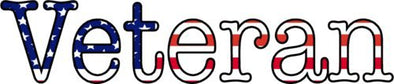 WickedGoodz American Flag Veteran Vinyl Window Transfer - Military Veteran Bumper Sticker - Perfect Veteran Gift-WickedGoodz