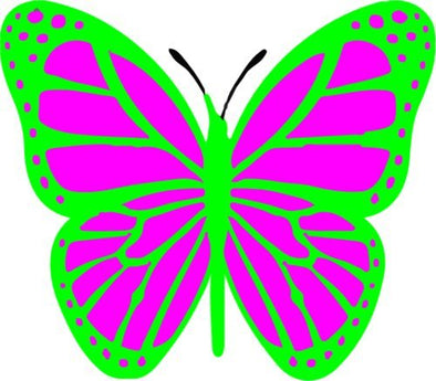 WickedGoodz Die Cut Green Butterfly Vinyl Decal - Cute Bumper Sticker - Perfect Teacher Gift-WickedGoodz