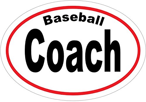 Oval Baseball Coach Vinyl Decal-WickedGoodz