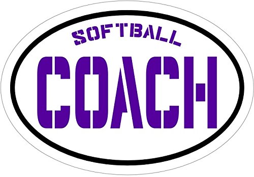 WickedGoodz Softball Coach Vinyl Decal - Softball Bumper Sticker - Perfect Sports Coach Gift-WickedGoodz