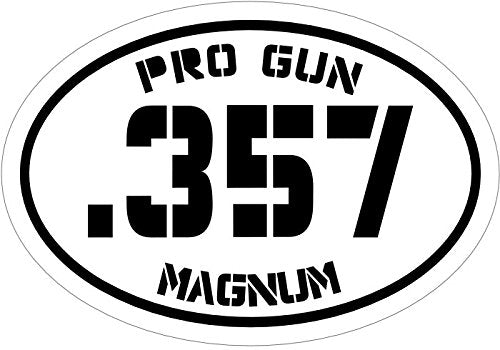 WickedGoodz Black Pro Gun Magnum 357 Vinyl Window Decal - Patriotic Bumper Sticker - Perfect 2nd Amendment Pistol Handgun Gift-WickedGoodz