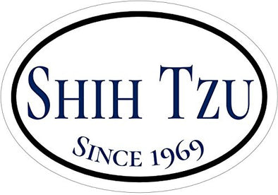 WickedGoodz Oval Vinyl Since 1969 Shih Tzu Decal - Dog Breed Bumper Sticker - Perfect Pet Owner Gift-WickedGoodz