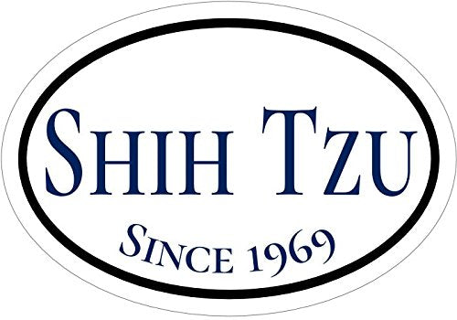 WickedGoodz Oval Vinyl Since 1969 Shih Tzu Decal - Dog Breed Bumper Sticker - Perfect Pet Owner Gift-WickedGoodz