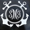 Custom Anchor Initial Monogram Vinyl Decal-WickedGoodz