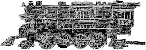 WickedGoodz Railroad Engine Train Vinyl Window Laptop Decal - Locomotive Bumper Sticker-WickedGoodz