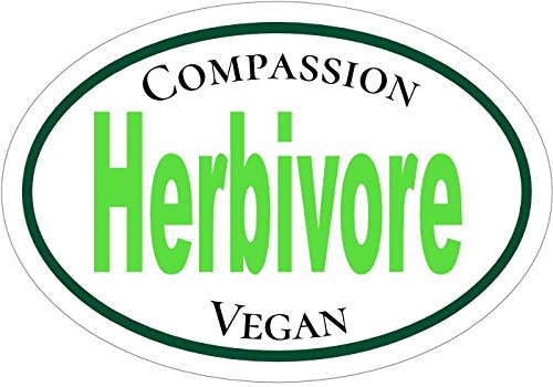 WickedGoodz Herbivore Compassion Vegan Vinyl Window Decal - Vegan Bumper Sticker - Perfect Vegetarian Gift-WickedGoodz