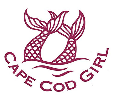 Custom Mermaid Tails Cape Cod Girl Vinyl Decal - Nautical Ocean Beach Bumper Sticker, for Tumblers, Laptops, Car Windows - Personalized Cape Cod Gift-WickedGoodz