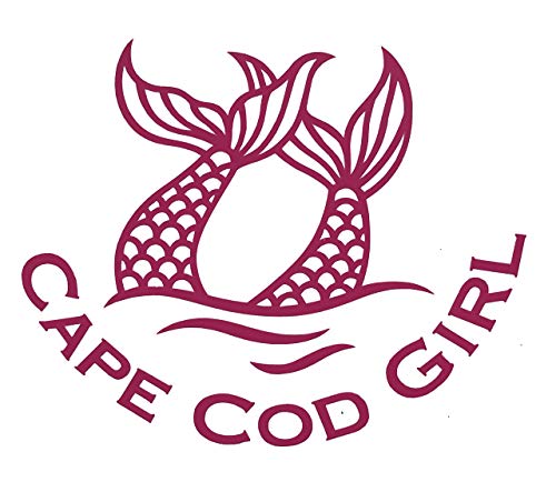 Custom Mermaid Tails Cape Cod Girl Vinyl Decal - Nautical Ocean Beach Bumper Sticker, for Tumblers, Laptops, Car Windows - Personalized Cape Cod Gift-WickedGoodz