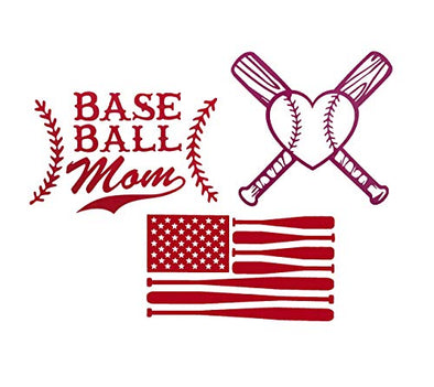 Custom Baseball Decal Gift Set - 3pc Pick Size and Color-WickedGoodz