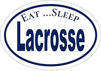 WickedGoodz Vinyl EAT Sleep Lacrosse Decal - Lax Bumper Sticker - Perfect Player or Coach Gift-WickedGoodz