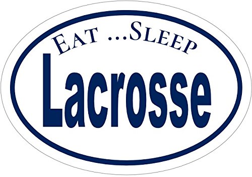 WickedGoodz Vinyl EAT Sleep Lacrosse Decal - Lax Bumper Sticker - Perfect Player or Coach Gift-WickedGoodz