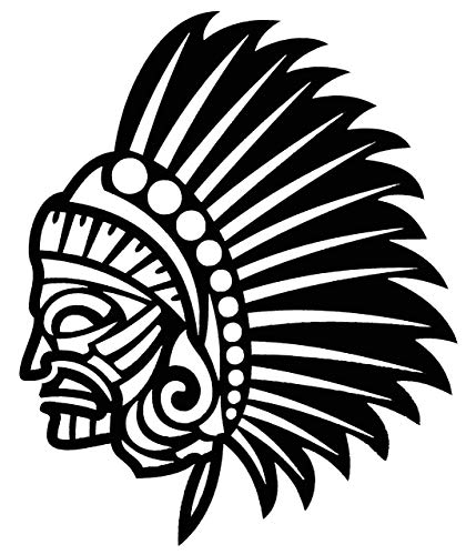 Tribal Chief Vinyl Decal Window Sticker Headdress-WickedGoodz