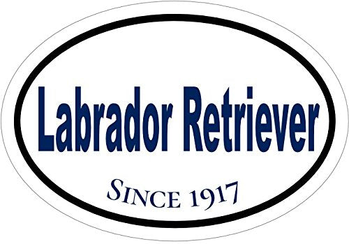 WickedGoodz Oval Vinyl Labrador Retriever Decal - Lab Bumper Sticker - Perfect Dog Owner Gift-WickedGoodz