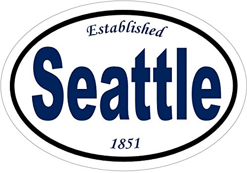WickedGoodz Seattle Established 1851 Vinyl Window Decal - Seattle Bumper Sticker - Perfect Vacation Souvenir Gift-WickedGoodz