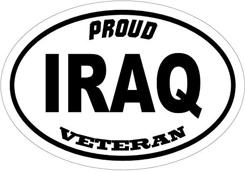 WickedGoodz Proud Iraq Veteran Vinyl Decal - Military Vet Bumper Sticker - Perfect Veteran Gift-WickedGoodz