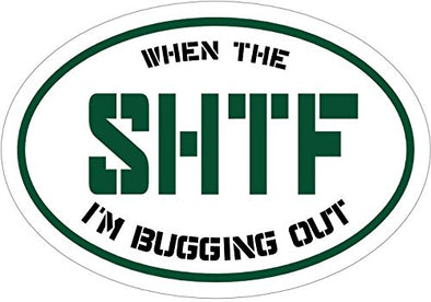 WickedGoodz Oval Vinyl Survival Decal - Patriotic Bumper Sticker - Survivalist Gift-WickedGoodz