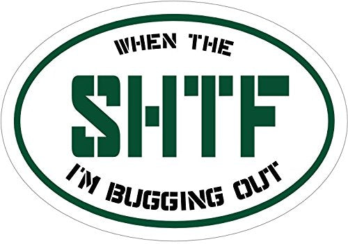 WickedGoodz Oval Vinyl Survival Decal - Patriotic Bumper Sticker - Survivalist Gift-WickedGoodz